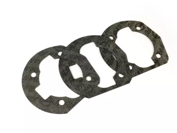 Gasket set for cylinder base -BGM PRO 177 / 187cc- 0.25mm/0.50mm/0.75mm, 3 transfer ports- Vespa PX125, PX150, Cosa125, Cosa150, GTR125, TS125, Sprint Veloce (VLB1T 0150001-)