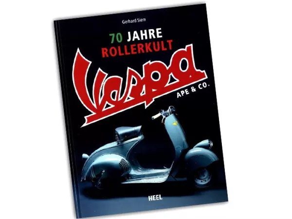 Boek -70 jaar scootercultus, Vespa, Ape & Co. door Gerhard Siem (256 pagina's, 550 foto's, Duits)