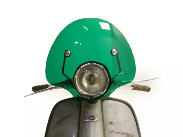 Voorruit -AMS CUPPINI Bubble- Lambretta TV special - halfhoog, met houder - groen