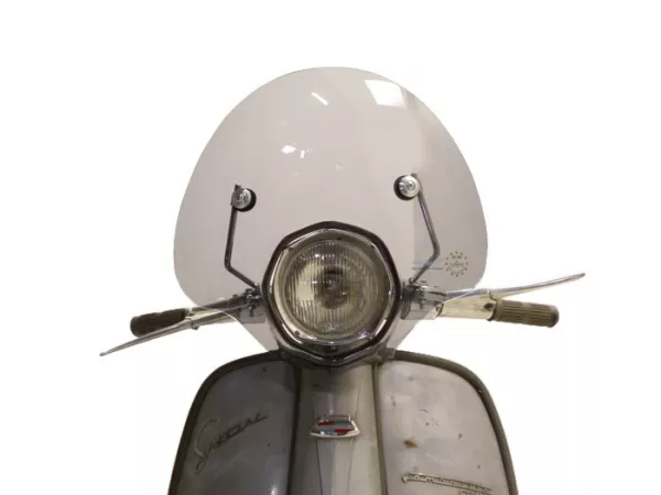 Voorruit -AMS CUPPINI Bubble- Lambretta TV special - halfhoog, met houder - zwart