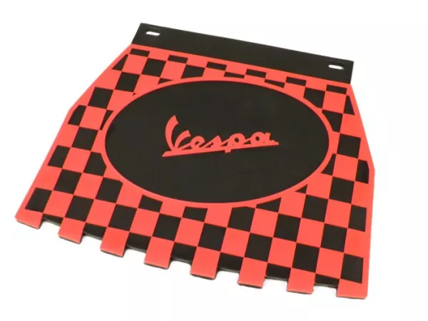 Spritzschutz - Schmutzfänger - Schmutzlappen -CLASSIC Vespa, karomuster- Schwarz/Rot