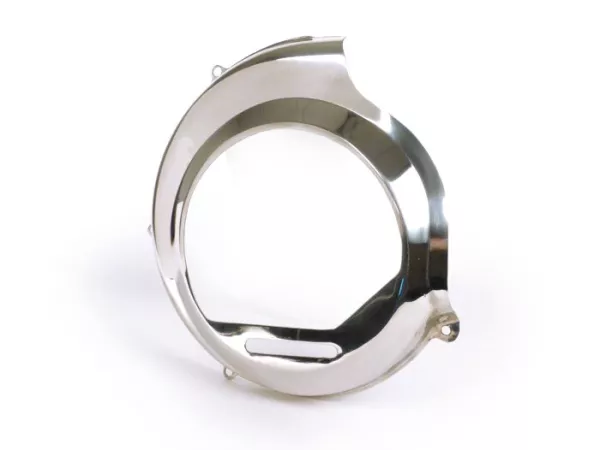 Flywheel cover -VESPA Sprint/VBB Style- Vespa PX80, PX125, PX150, PX200, Rally180, Rally200 - models without electric starter - stainless steel