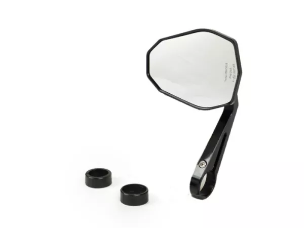 Spiegel -HIGHSIDER Victory, stuureinde aluminium zwart geanodiseerd - E9