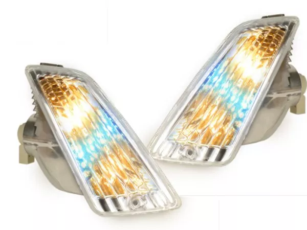 Pair of front indicators -POWER 1 LED standard design (-2014) daytime running light (E-mark)- Vespa GT, GTL, GTV, GTS 125-300 - colourless