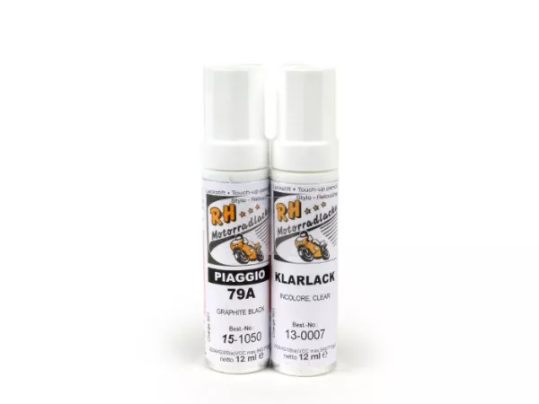 Barra de retoque -RH LACKE- Piaggio 79/A grafito (negro grafito), 2 x 12ml