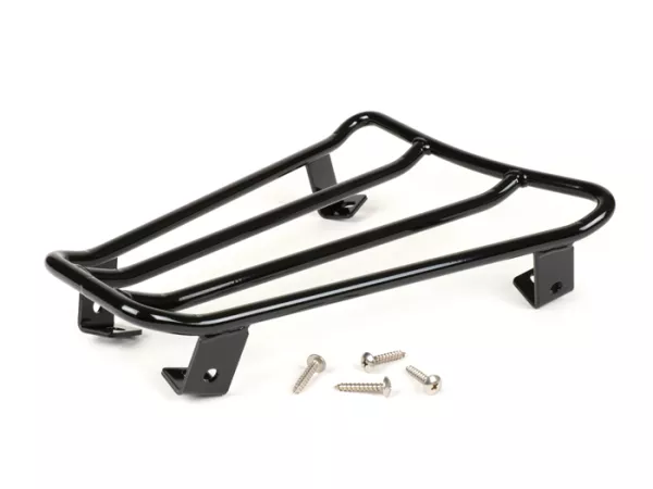 Pembawa bagasi step-through -MOTO NOSTRA- Vespa GTS 125-310, GTV, GTL, GT - hitam mengkilap