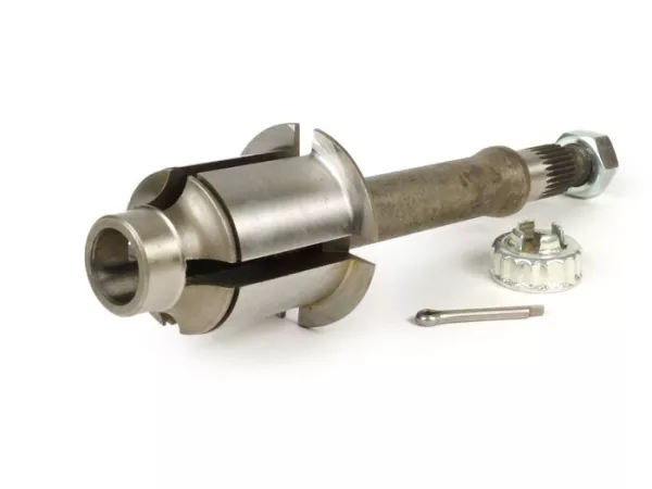 Arbre sortie -QUALITÉ OEM, M16- Vespa VNA, VNB, VBB, VBA1T, 150GL (VLA1T), 150 T4 (VGLA, VGLB), Sprint150 (VLB1T, -073899), GT125 (VNL2T, -60899), Super 125 (VNC1T, -024899), Super 150 (VBC1T, -70199)