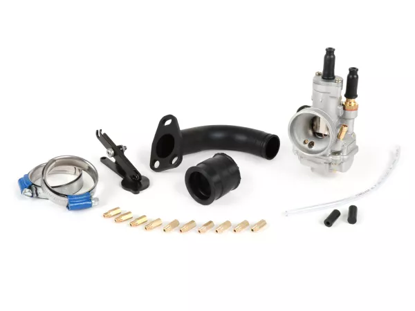 Carburator kit -SCOOTER CENTER Polini CP23 Ø23mm- Vespa Wideframe VM1T, VM2T, VN1T, VN2T, VL1T, VL2T, VL3T, VB, VGL1, ACMA - with intake manifold