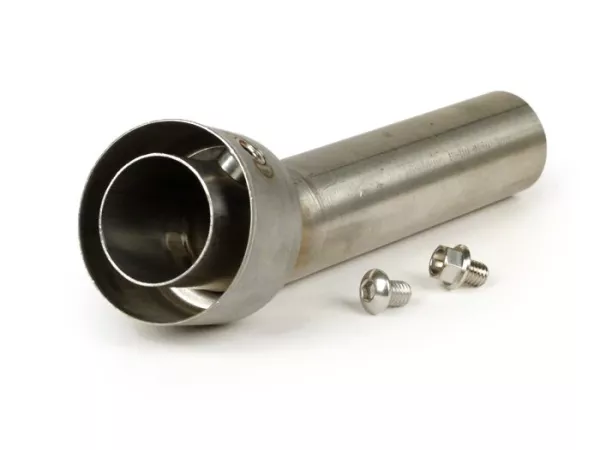 DB-Eater -Akrapovic Ø28mm- Vespa GTL 200, GTS 125-300 ie Super, GTV 250-300 ie - acero inoxidable (Øinner=28mm, Øouter=43mm, length=95mm)