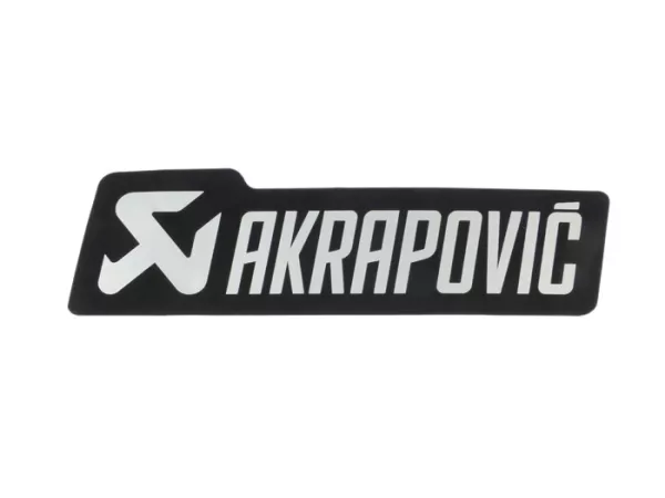 Sticker -AKRAPOVIC 135x40mm- hittebestendig, voor achterdemper Vespa GTS 125-300