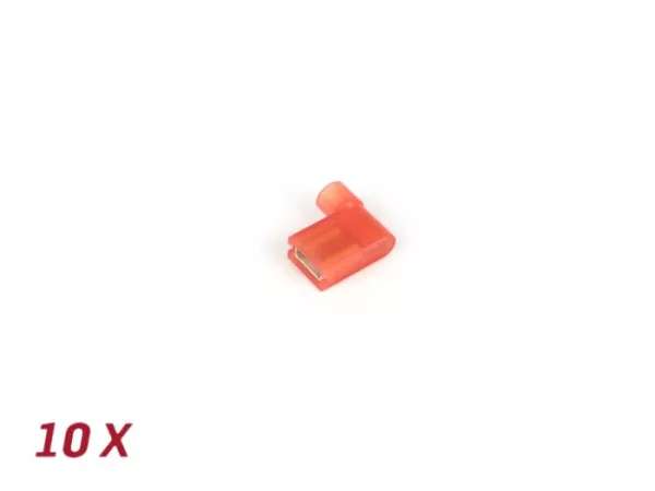 Kabelschoen -Vlakke aansluiting 90° hoek 6,3mm Ø=0,75-1,5mm²- 10st.