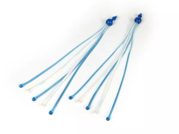 Stuurfranjes -SUPERFLEX bal- blauw/wit