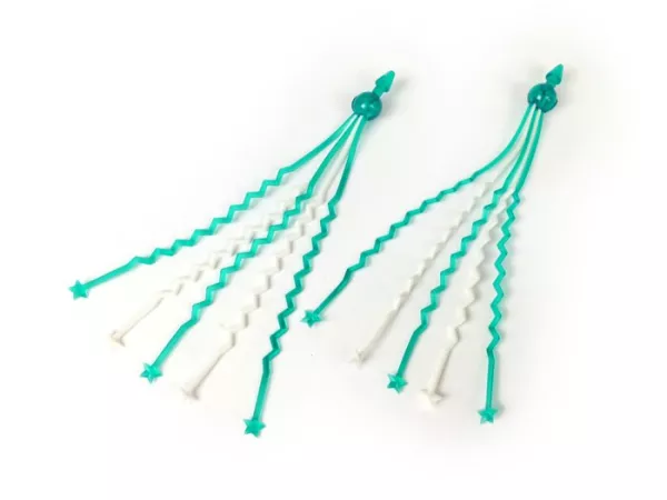 Stuurfranjes -SUPERFLEX sterren- groen/wit