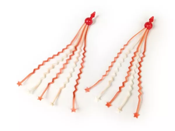 Stuurfranjes -SUPERFLEX sterren- rood/wit