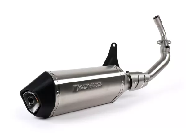 Knalpot -REMUS (dengan konverter katalitik) Ø = 65mm- Vespa Vespa Primavera 125-150ie 3V iGet (2016-, Euro 4), Vespa Sprint 125-150ie 3V iGet (2016-, Euro 4) - Baja tahan karat perak