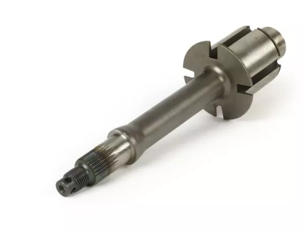 Arbre sortie -QUALITÉ OEM, M14- Vespa VNA, VNB, VBB, VBA1T, 150GL (VLA1T), 150 T4 (VGLA, VGLB), Sprint150 (VLB1T, -073899), GT125 (VNL2T, -60899), Super 125 (VNC1T, -024899), Super 150 (VBC1T, -70199)