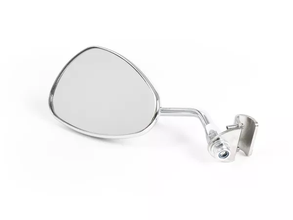 Mirror -FAR clip on- chrome universal - trapezförmig - left