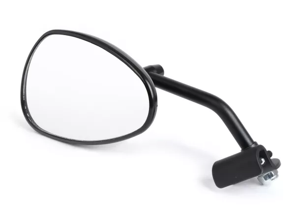 Mirror -FAR clip on- black universal - trapezförmig - left
