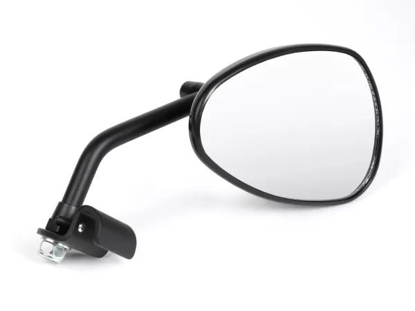 Mirror -FAR clip on- black universal - trapezförmig - right