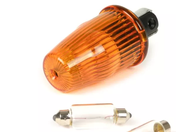 Knipperlichten -OEM KWALITEIT stuurknipperlichten- Vespa Rally180 (VSD1T), Rally200 (VSE1T), Sprint, V50, PV125, ET3 - oranje