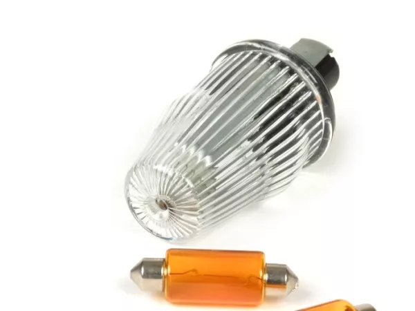 Knipperlichten -OEM KWALITEIT stuurknipperlichten- Vespa Rally180 (VSD1T), Rally200 (VSE1T), Sprint, V50, PV125, ET3 - wit