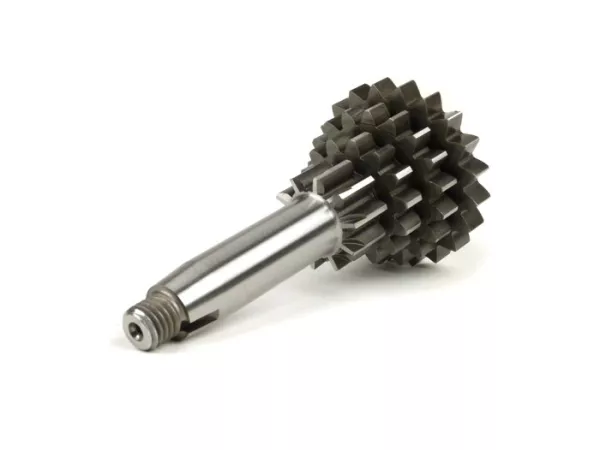 Eje auxiliar BENELLI para Vespa V50, PV125, ET3, PK50, PK80, PK125 S-XL/XL2 - 10-14-18-20 dientes - utilizable con caja de cambios original, cuarta velocidad extra corta