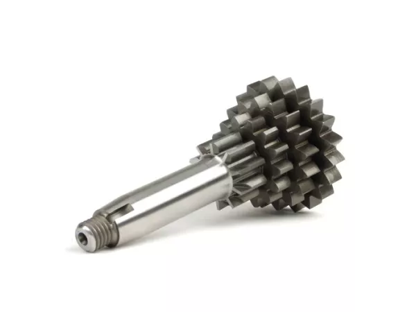 Eje auxiliar BENELLI para Vespa V50, PV125, ET3, PK50, PK80, PK125 S-XL/XL2 - 10-14-17-20 dientes - utilizable con caja de cambios original, tercera velocidad corta y cuarta velocidad extra corta