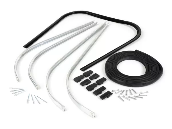 Protector de cantos incl. juego de pomos -BGM ORIGINAL- Vespa PK S, PK S Lusso, PK SS, PK ETS - plástico - negro