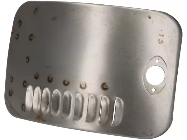Luggage compartment flap with air vents -PREMIUM- Lambretta - Serveta Jet 200- steel, unpainted