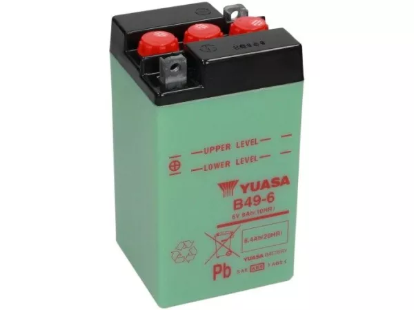 Batería -Estándar YUASA B49-6- 6V, 8Ah - 91x83x161mm (sin ácido)