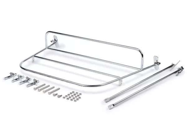 Bagagedrager voor (stijf) -MAURO PASCOLI Ulma-Style- Vespa Wideframe VL, VB, VM, VN, V1-15, V30-33 - Chroom