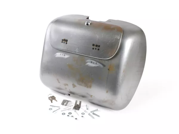 Glove box set -ULMA NANUCCI Style- Lambretta LI (series 1-2), TV (series 1-2) - unpainted/bare steel (oiled)