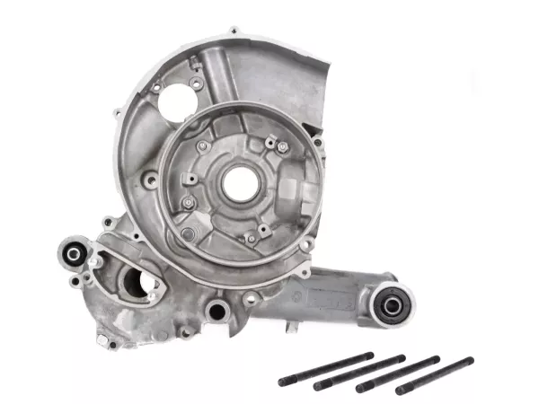 Motorgehäuse (Sport, gespindelt für 60/62mm Kurbelwelle) -OEM Drehschiebereinlass, Elestart, mit Getrenntschmierung- Vespa P200E, PX200, PX200E, Motovespa P200 DN, PX200 Iris, TX200