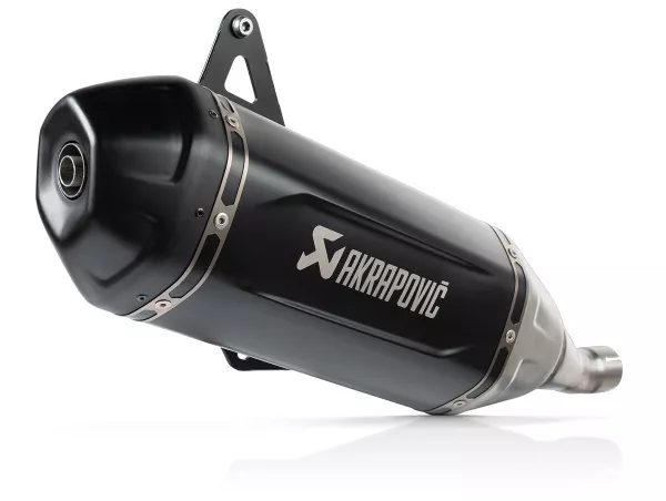 Exhaust -AKRAPOVIC Black Slip-On Line (SS)- Vespa GTS HPE 310 Euro 5+ - stainless steel black