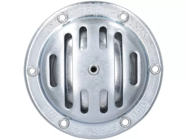 Klakson (bel) -BGM ASLI- Vespa PX/ET3 12V AC- Vespa - Ø = 75mm - cocok untuk mis. Vespa PX (-1984) tanpa baterai - galvanis