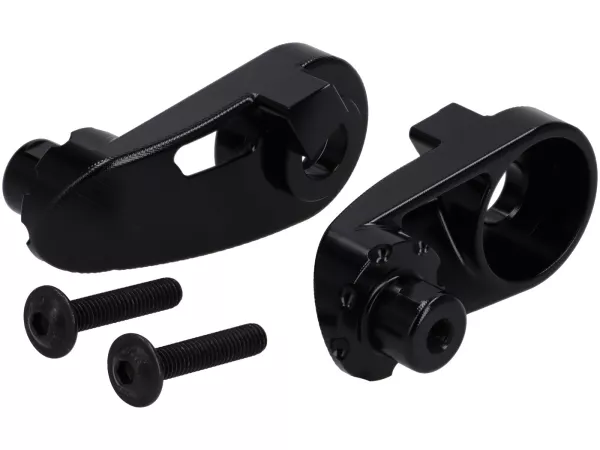 Stoßdämpferbefestigung unten -BGM PRO Clip on Aluminium CNC- Lambretta LI, LIS, SX, TV, DL, GP, LUI, J50, J100, J125 - schwarz