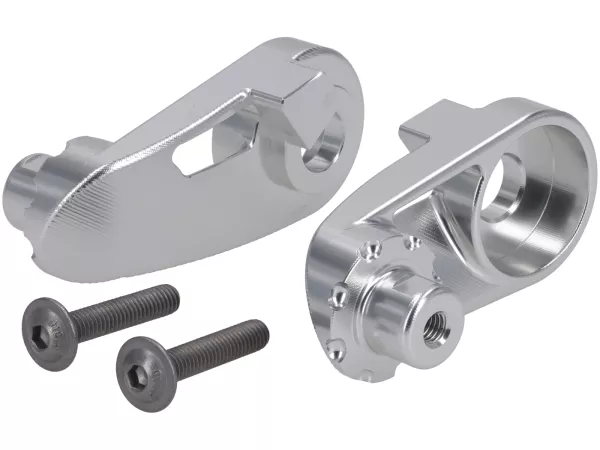 Stoßdämpferbefestigung unten -BGM PRO Clip on Aluminium CNC- Lambretta LI, LIS, SX, TV, DL, GP, LUI, J50, J100, J125 - silbern