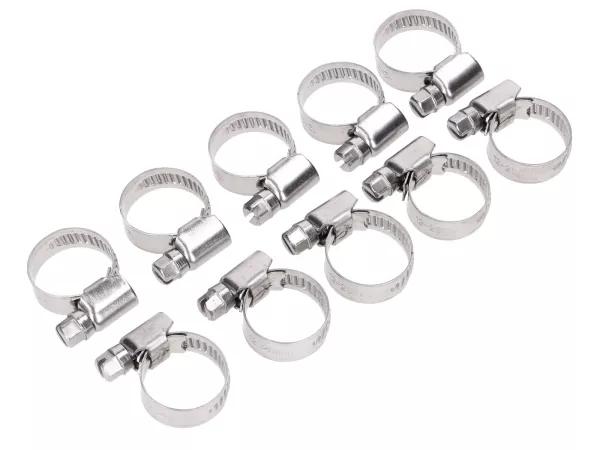 Abrazaderas de manguera (10 piezas) -BGS- 12-20mm - Ancho de banda = 9mm