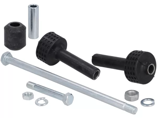 Silent block set engine complete -CIF- Vespa V50, V90, SS50, SS90, PV125, ET3 - incl. engine bolt and shock absorber screw