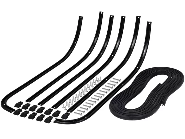 Loopvlakstrip set -CIF- Vespa Largeframe PX, Motovespa CL, DN, DS, PX - zwart zijdemat