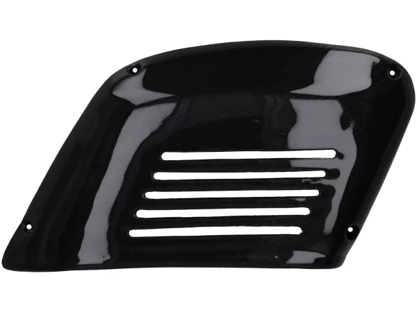 Right-Side Flap XXL - CARBON ITALY, Real Carbon - Vespa V50, PV, ET3 - Extra-Wide, for M200/EGIG220 Engines