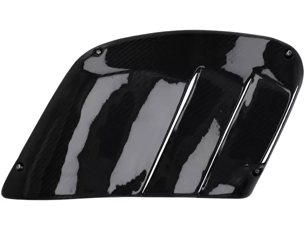 Seitenklappe rechts -CARBON ITALY, Echtcarbon- Vespa V50, PV, ET3 - mit Lufteinlässen