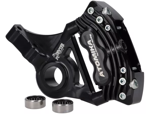 Complete front brake kit -DEXTER Atomika radial- 6-piston brake calliper incl. brake calliper mount - black
