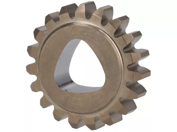 Pignone (poligonale) -FAIO/EGIG PERFORMANCE- Vespa V50, PV125, ET3, PK50, PK80, PK125 - Z19 (dentatura diritta, per pignone Z52) - utilizzata ad esempio per EGIG220, Quattrini M200