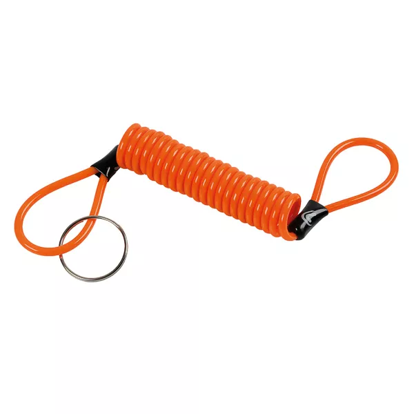 Pengingat / kunci spiral -LAMPA- panjang 150cm - sebagai pengingat kunci cakram rem - oranye