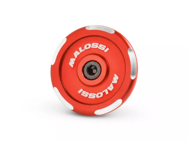 Cache écrou de roue / tambour de frein Ø=35mm Malossi, rouge pour Vespa Primavera, Sprint, GTS, GTV, GT, GTL, LX, S, LXV