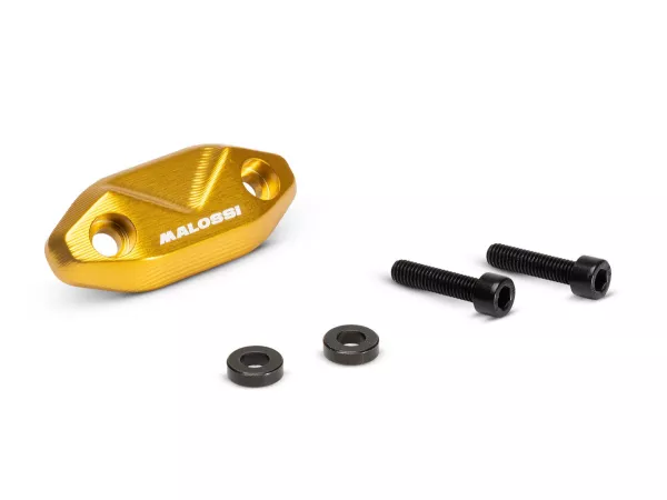 Cache fileté arceau de maintien passager Malossi, or pour Vespa GTS/GTS Super/GTV/GT 60/GT/GT L/Primavera/Sprint/Elettrica 50-310ccm