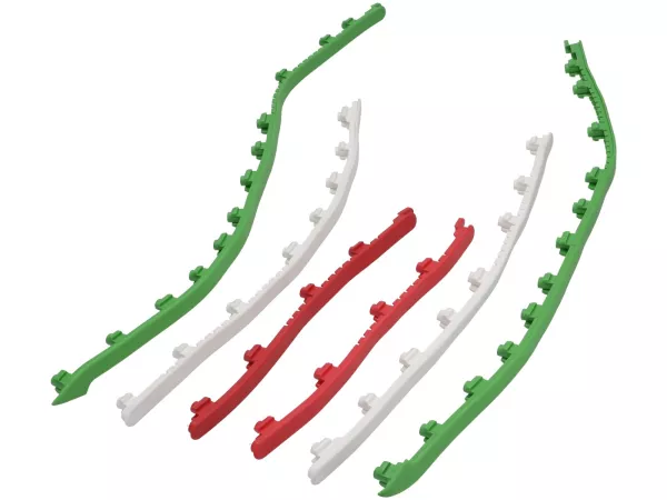 Tread strip set, Italy Moto Nostra, green, white red for Vespa GT/GTL, GTS, GTS Super, GTV