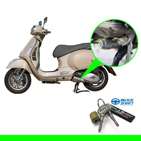Anti-theft protection Push & Block - Vespa GTS 125-310, GTV 300-310 from 2021 - Block Shaft
