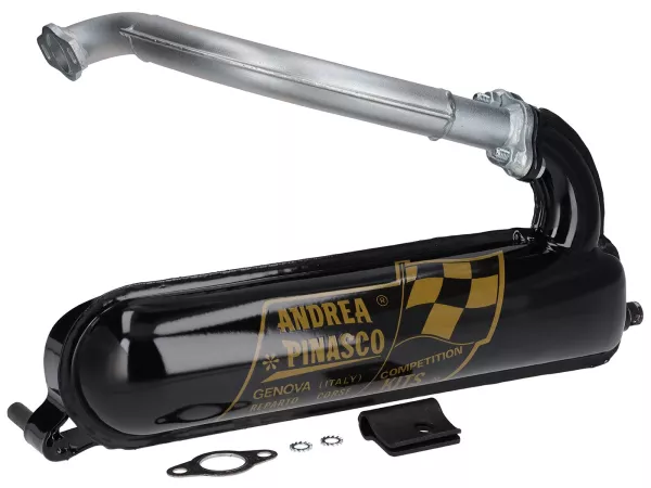 Scarico - PINASCO ET3 a banana - Vespa V50 - Smaltato nero